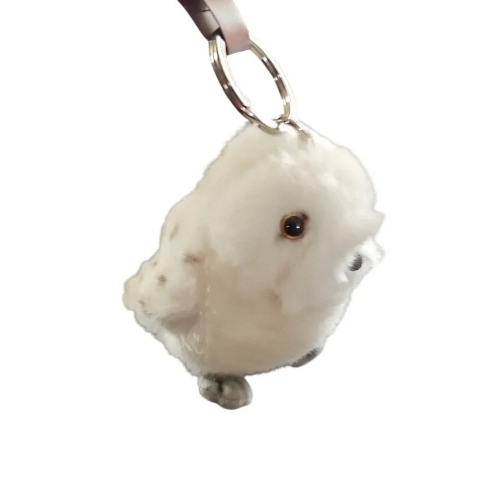 Universal Studios Harry Potter Hedwig Snowy Owl Plush Keychain White 7in